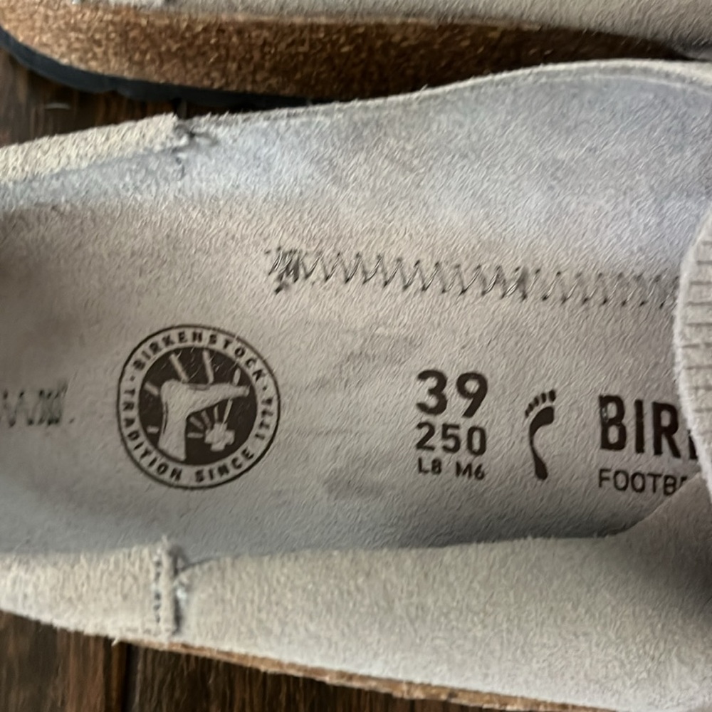 Women’s Grey Slip-On Loafers with Buckle - Picture 5 of 7